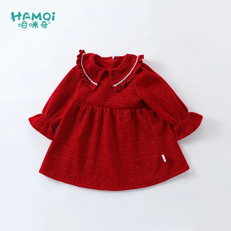 【旗舰店】童装女童连衣裙女宝裙子公主裙儿童拜年服宝宝衣服秋冬款