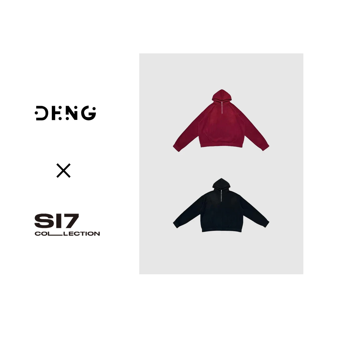 7DGZ24102摇粒绒半拉链连帽卫衣