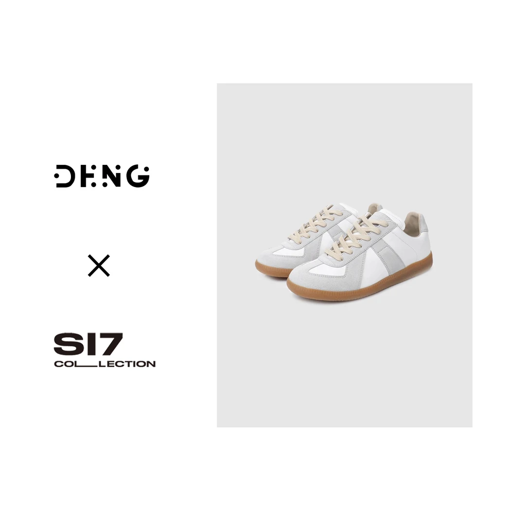 Carol德训M6 德训运动板鞋真皮复古系带休闲鞋阿甘鞋ALGZ24206