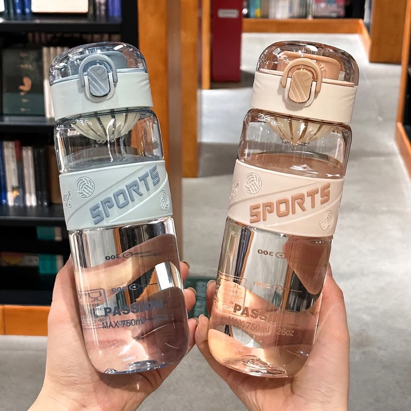 新款网红潮流运动杯耐防摔漏创意可爱简约户外便携大容量塑料杯