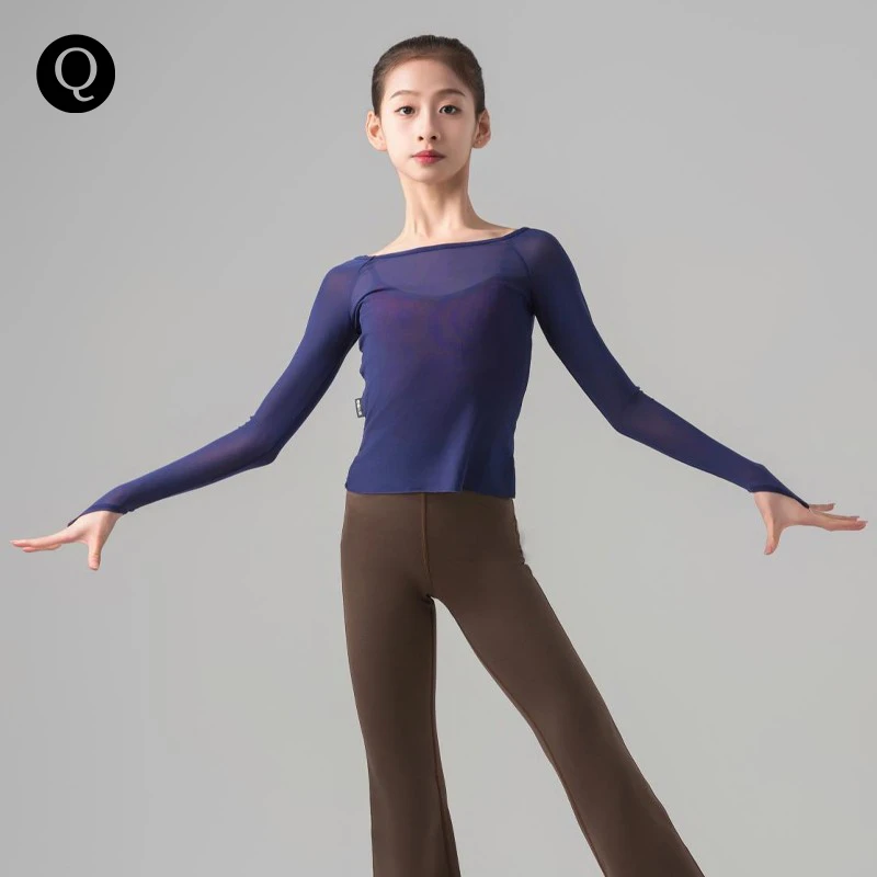 青青之舞 | 长袖纱衣成人弹力网纱中国舞舞蹈练功服挂指上衣修身