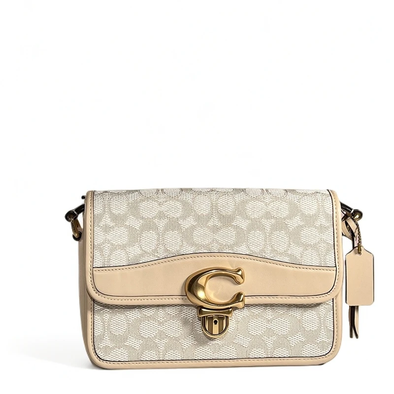 99新 COACH/蔻驰  Stiudio 25经典单肩斜挎包 织物拼牛皮 112百搭