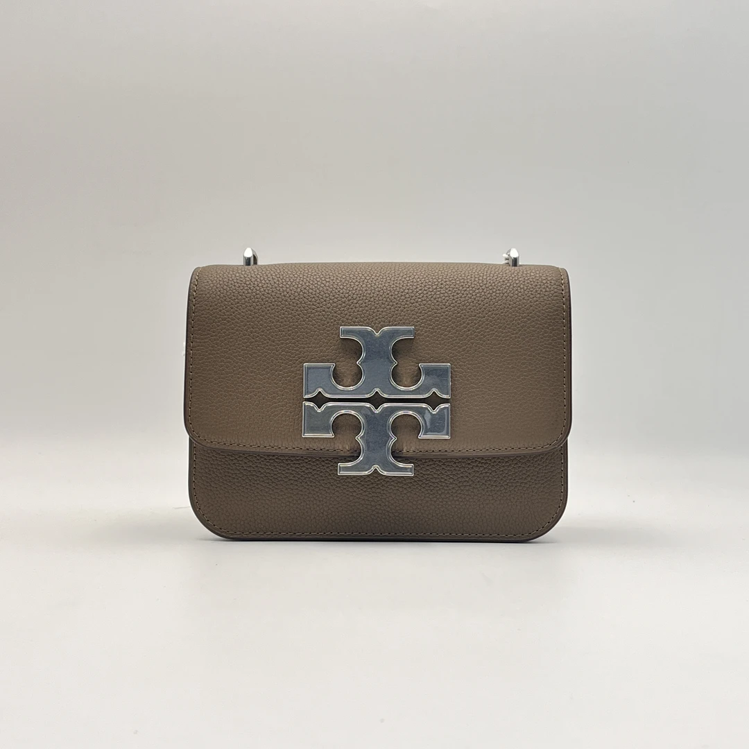 99新 Tory Burch/汤丽柏琦 Eleanor小金砖单肩包斜挎包 011大象灰