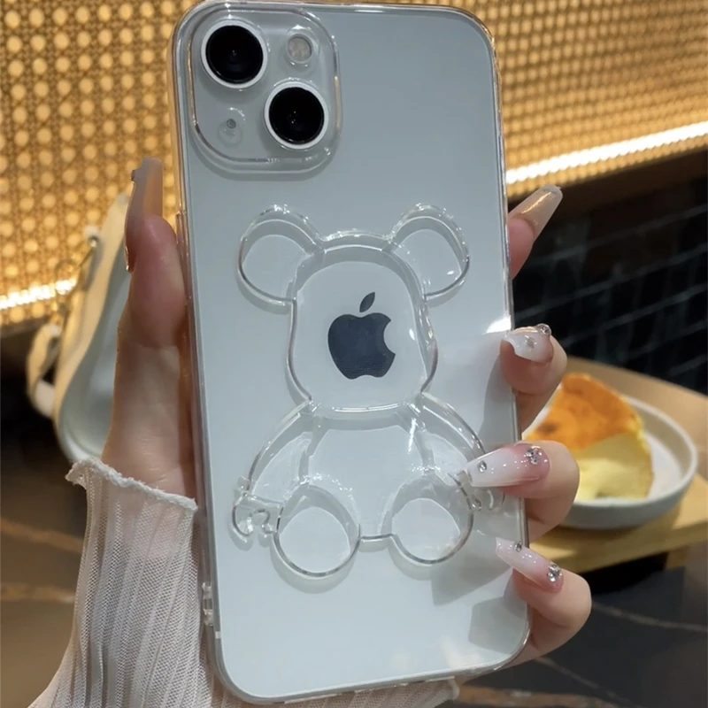 【果盟】暴力熊iphone14promax手机壳透明13保护套12软胶简约全包