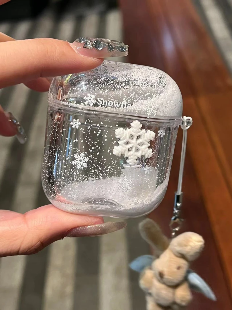 【果盟】ins可爱流沙雪花兔适用苹果耳机套airpodspro2无线蓝牙3代