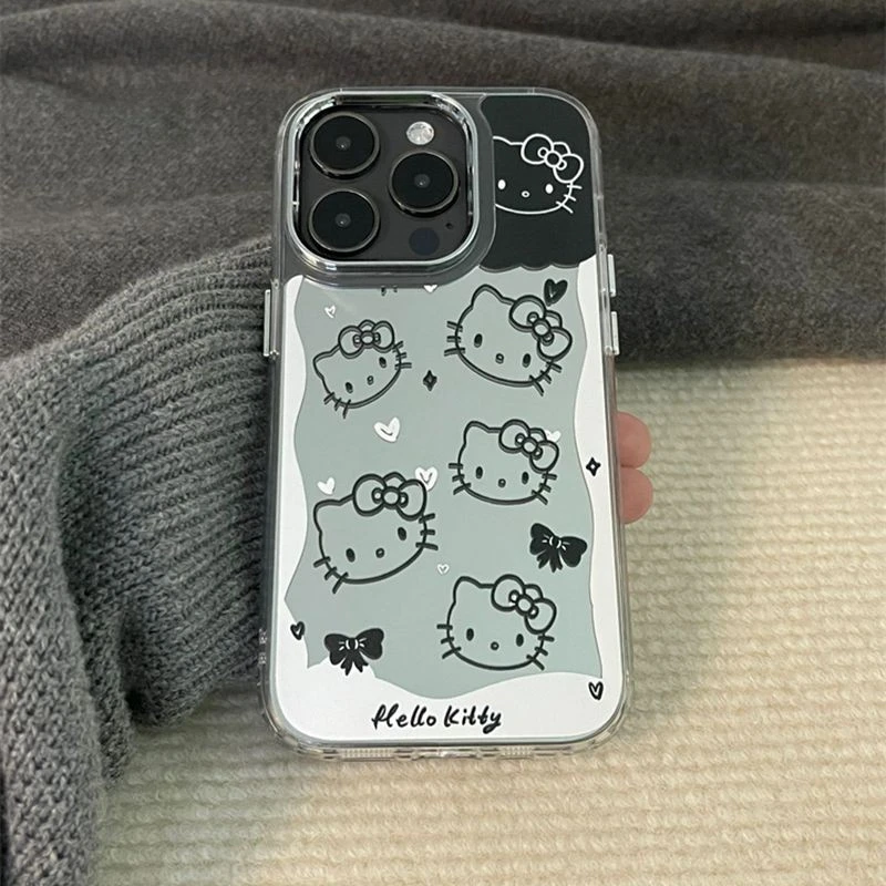 【果盟】镜子手机壳好多好多kt猫呀可爱手机壳14/13promax苹果全包