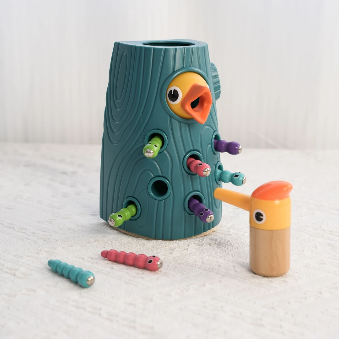 啄木鸟抓虫宝宝手眼协调精细动作锻炼儿童早教玩具