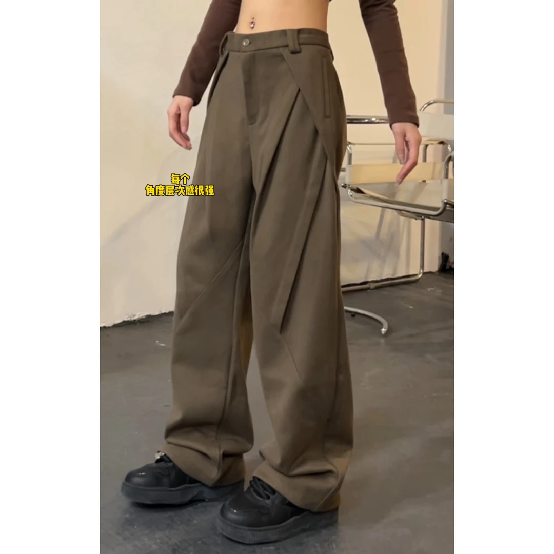 钊叔无性别美式复古休闲百搭ins潮牌小众设计感男女同款休闲裤