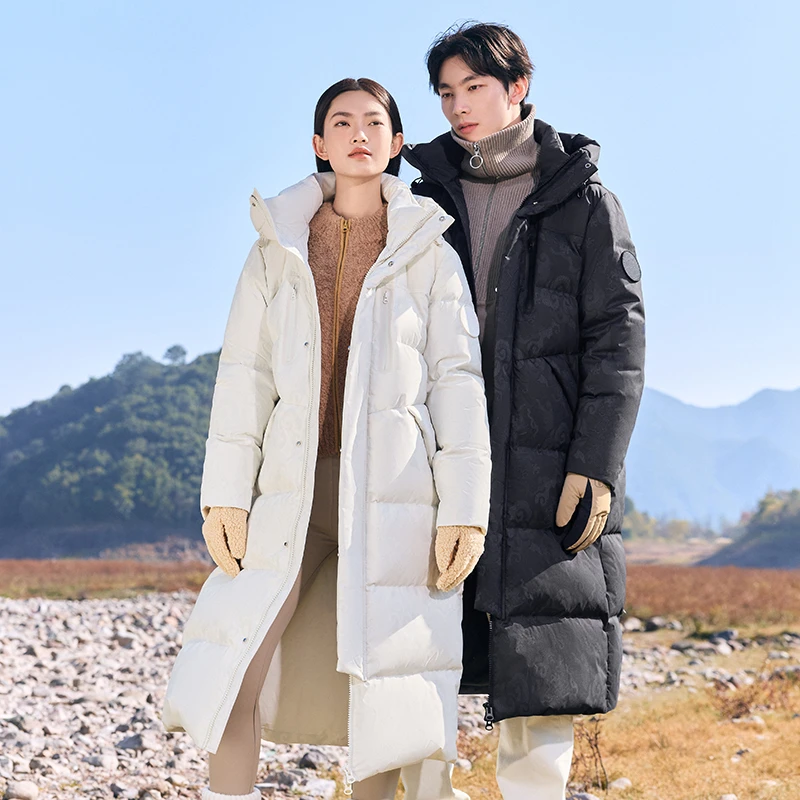 波司登龙年新款情侣时尚小个子新年战袍户外加厚大长款羽绒服外套