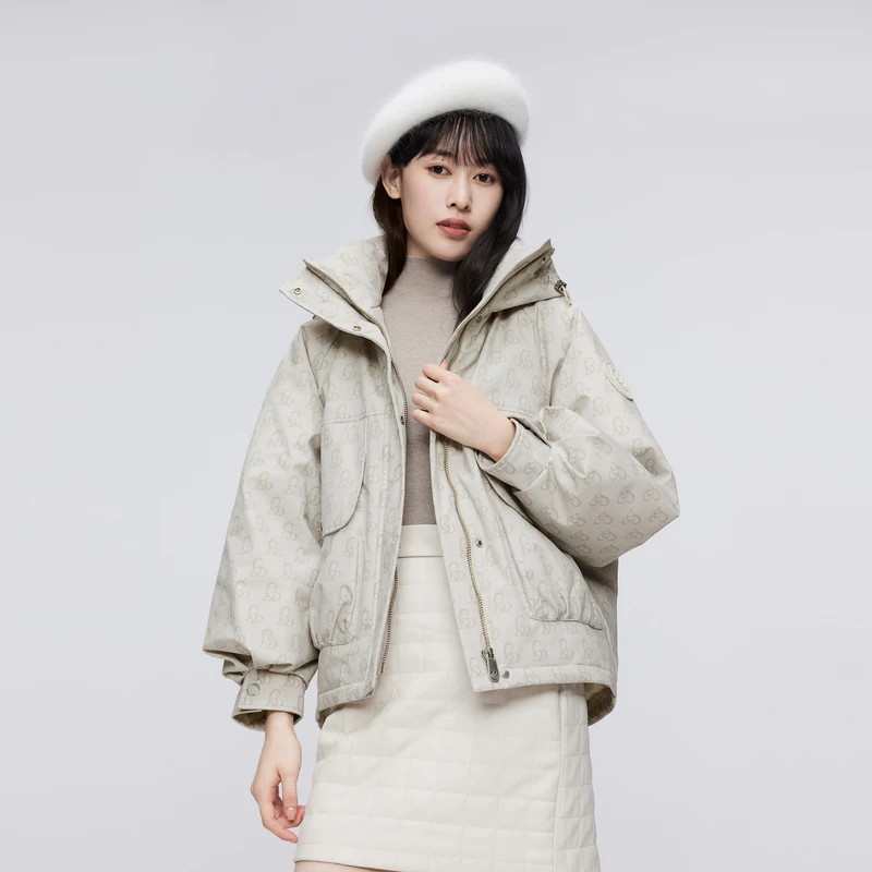 波司登2023冬季新款洋气百搭潮流时尚派克女加厚短款羽绒服外套