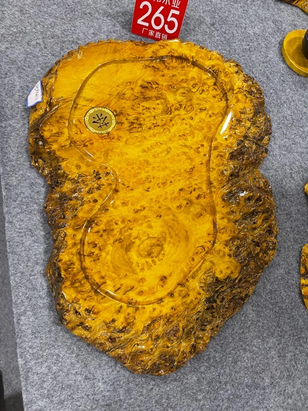 缅甸黄金樟茶盘 爆满树瘤 百年老料 工厂自产自销