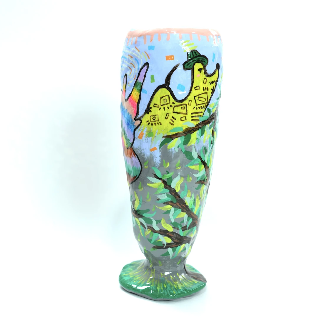 王甜心雕塑《杯子 鸟》限量1件100%手工制作荣誉出品