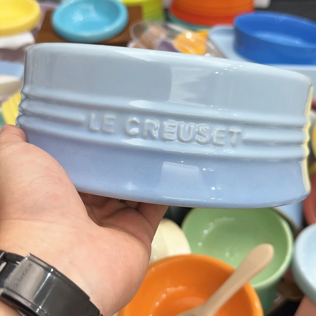 陶瓷酷彩大号狗碗 天空蓝 微瑕