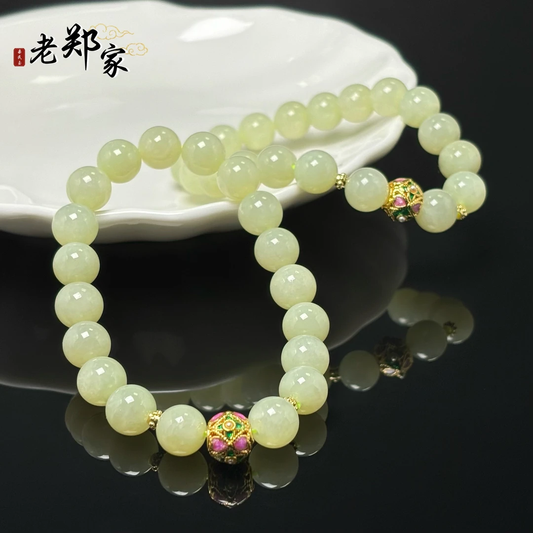 【老郑家】和田玉DIY手串  约9mm+（多样性发1件）1752