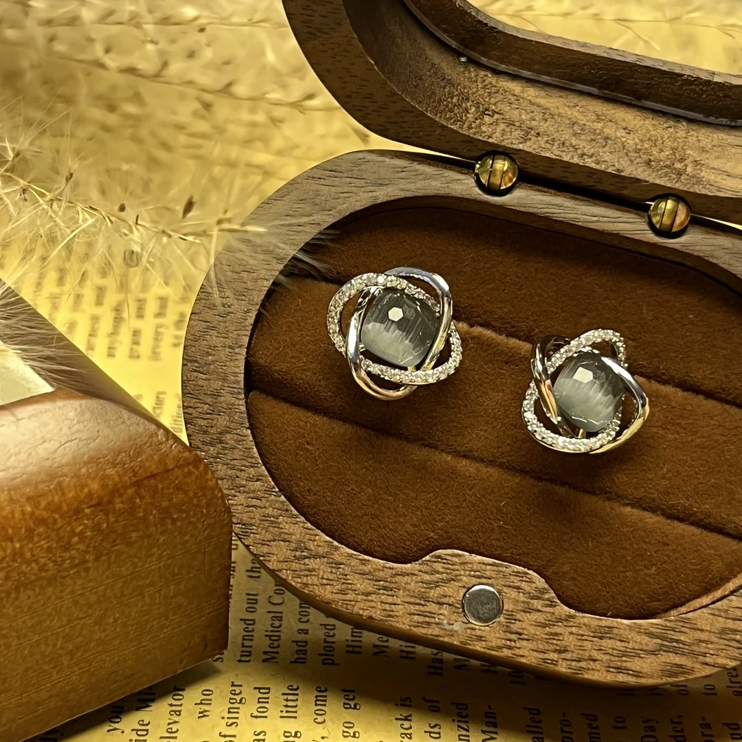 铜合金耳饰 WE24551C 蓝色星球