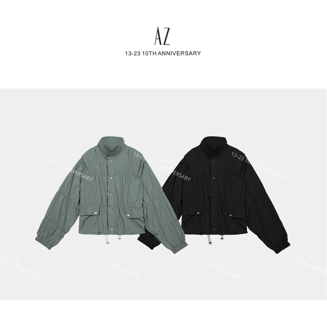 AZ- XJ 褶皱纽扣冲锋外套 小军家2024 秋款 NEW QWWL24432外套