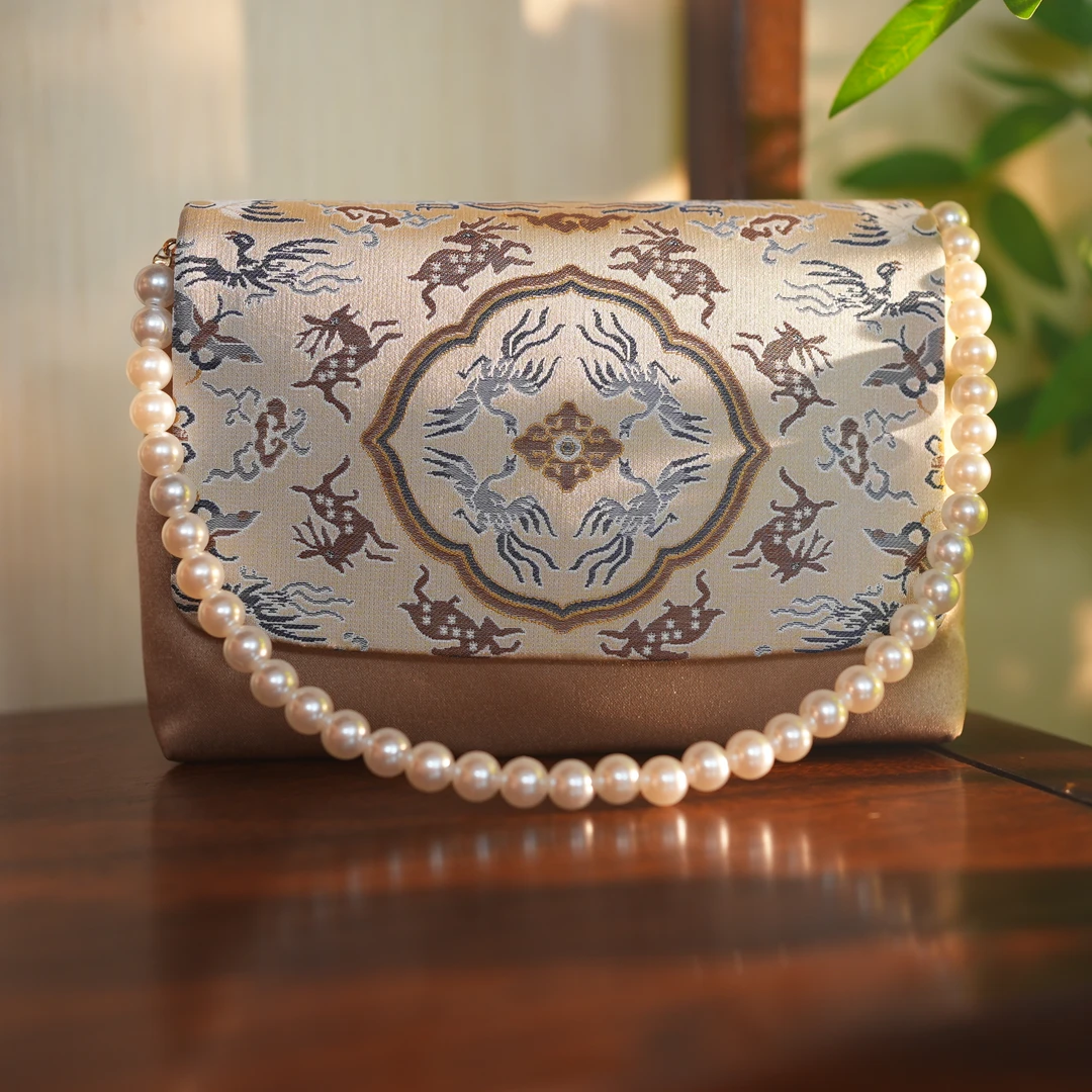 非遗宋锦SJK鹤鹿同春淑女包日常国风仙女百搭款尺寸13*20cm