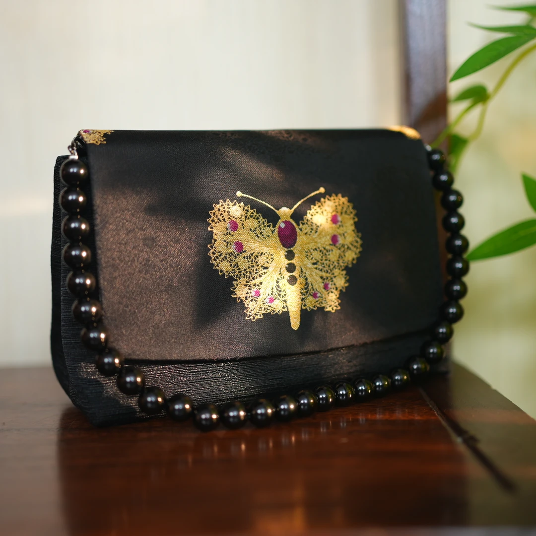 【黑金蝴蝶淑女包】SJK 非遗宋锦 日常国风仙女礼品 尺寸13*20cm