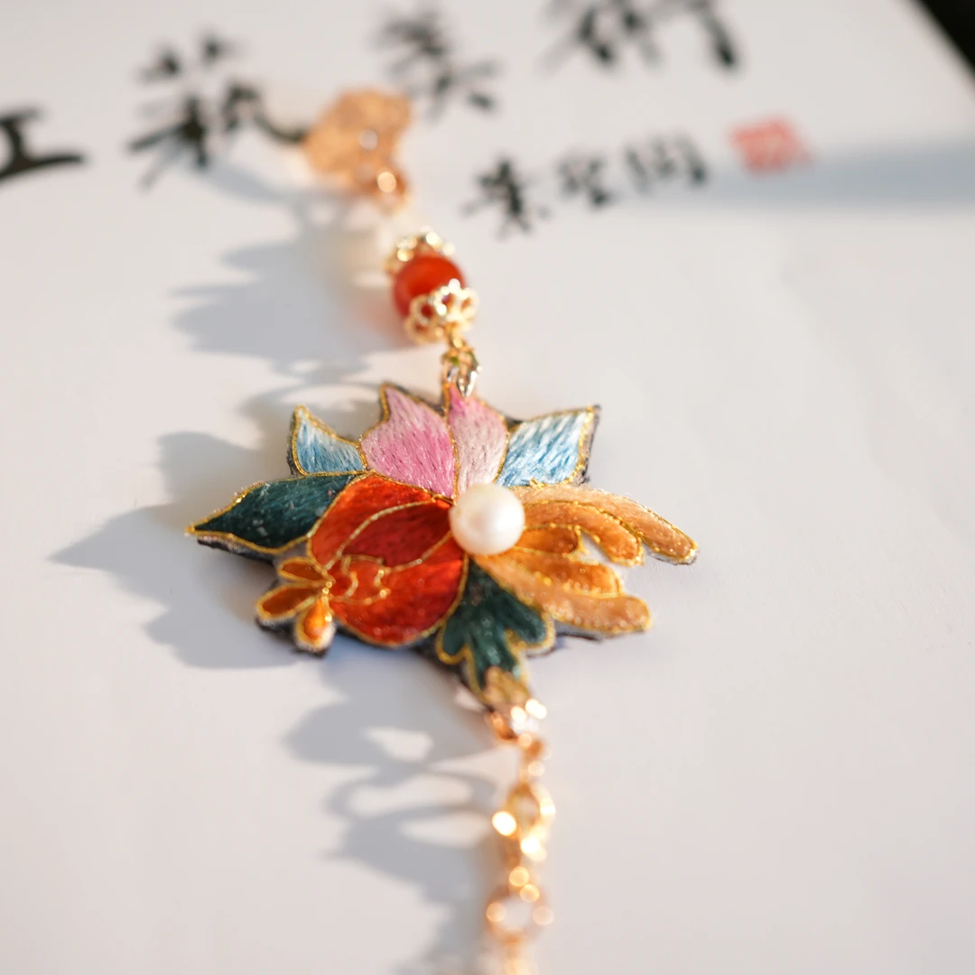 【福寿三多压襟】手工苏绣 国风配饰百搭礼品