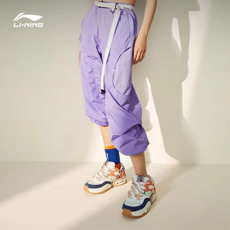 《B品以直播展示为准》-LI-NING/李宁训练系列运动裤假俩件宽松休