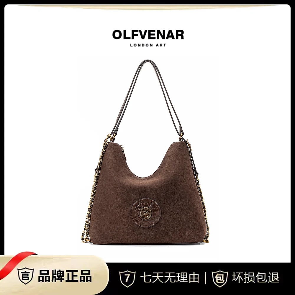 OLFVENAR  新款轻奢复古经典小众两用单肩包4109