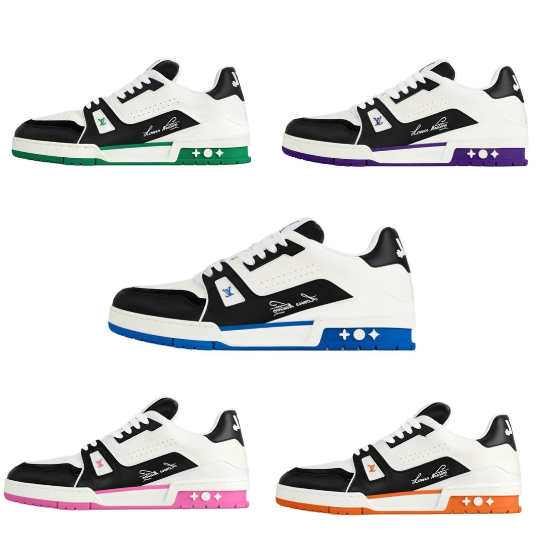 未使用 LouisVuitton/路易威登 Trainer字母签名低帮休闲板鞋