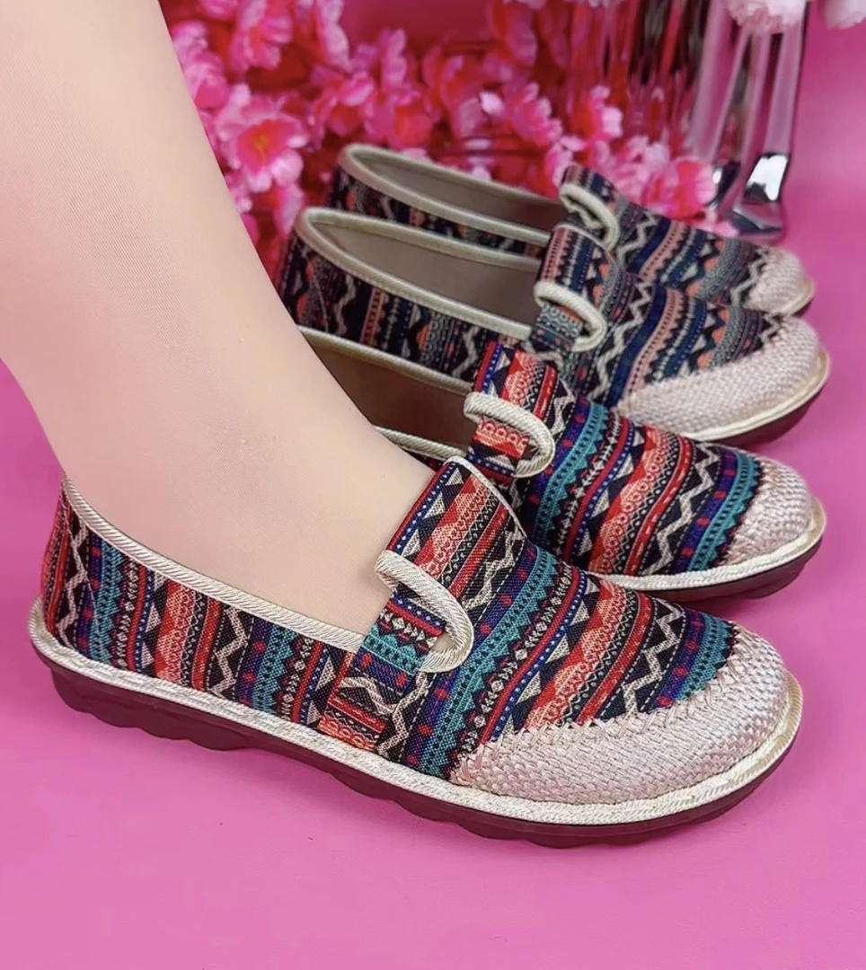 老北京平底民族风布鞋1101