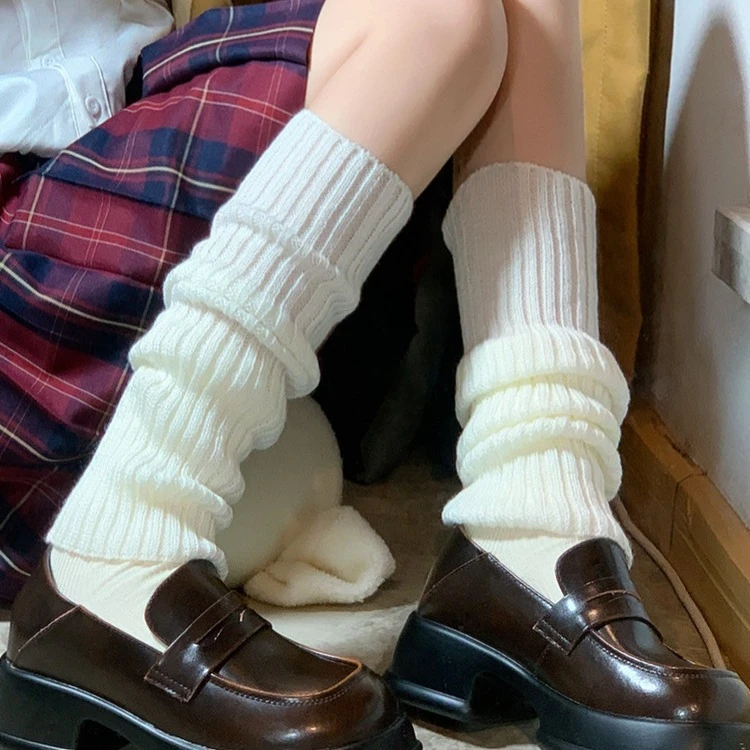 薄款袜套jk白色堆堆袜袜子女辣妹腿套堆堆袜秋季长筒遮小腿