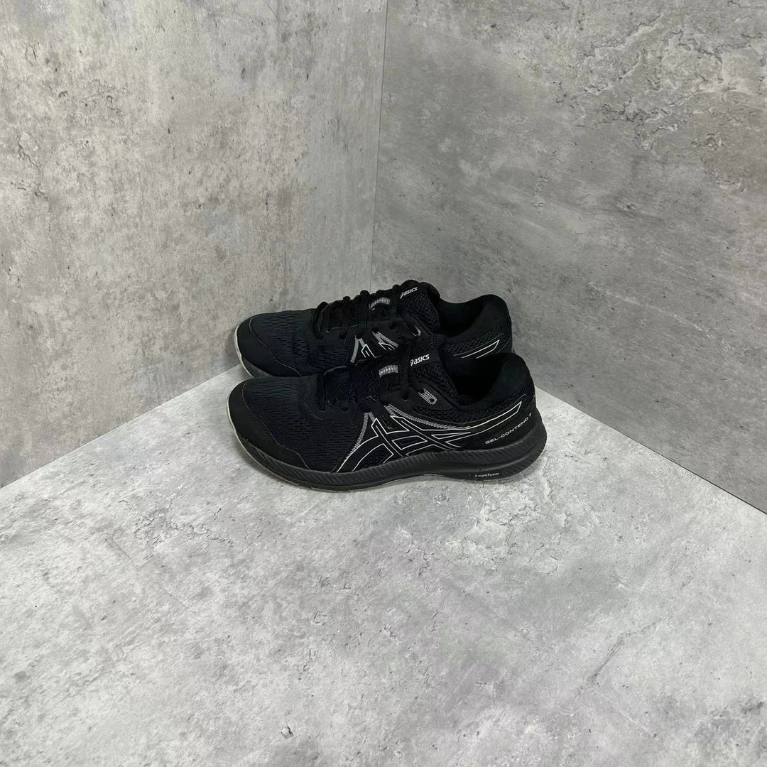 40码 Asics Gel-Contend 7 黑色 低帮 休闲跑步鞋