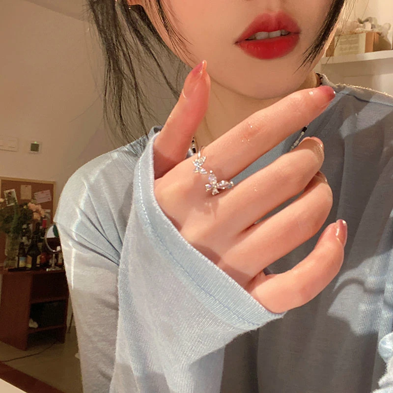 设计小众高级感百搭食指戒女 合金戒指 2023新款潮时尚个性戒指