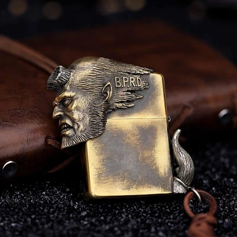 ZIPPO/之宝打火机正品-205-黄铜重甲地狱男爵-收藏 礼物DYJ1