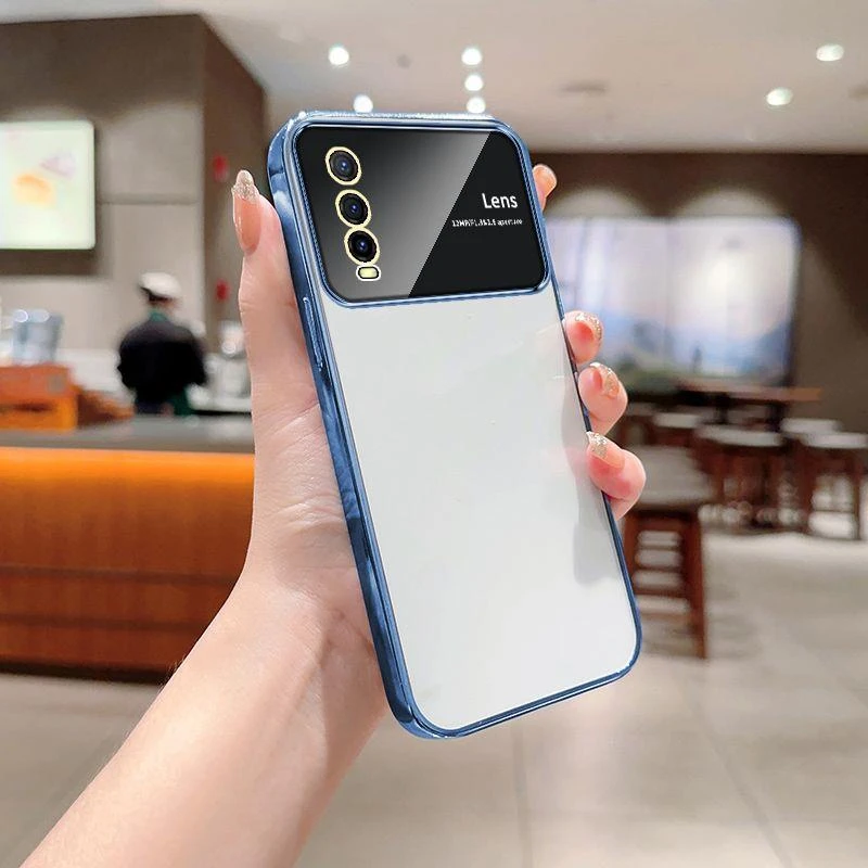 vivo Y70S电镀手机壳y70s大视窗镜头膜全包防摔透明软胶壳轻奢薄