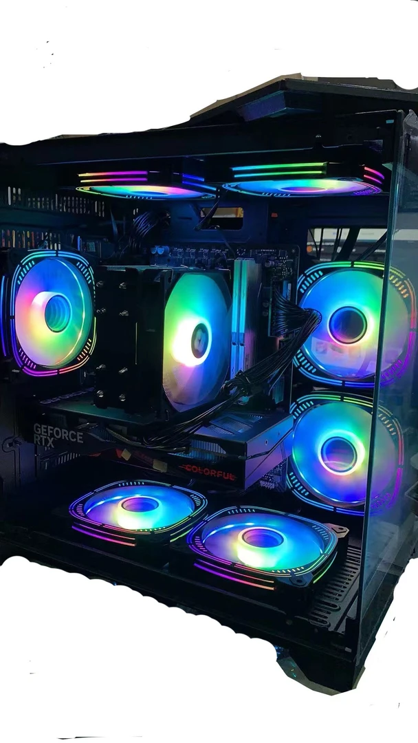 高性价比3999元的电脑，瞧显卡RX6500XT的精彩，神光同步炫影海景房