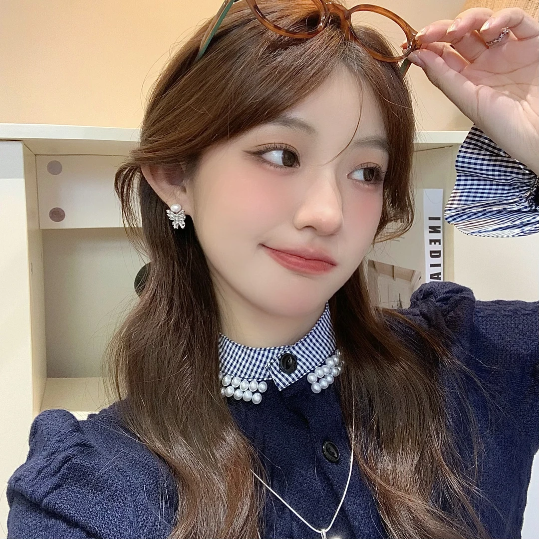 FULL GIRLISH耳环00642轻奢蝴蝶气质珠珠耳饰