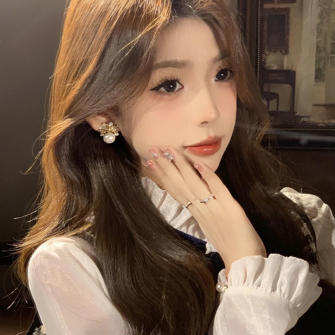 FULL GIRLISH耳环00933满镶花朵轻奢高级耳饰