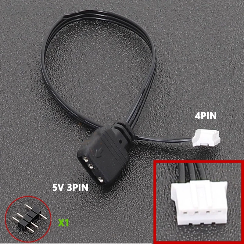 主板ARGB灯光转接线 主板神光同步5V3针转小6P 4P控制器专用线