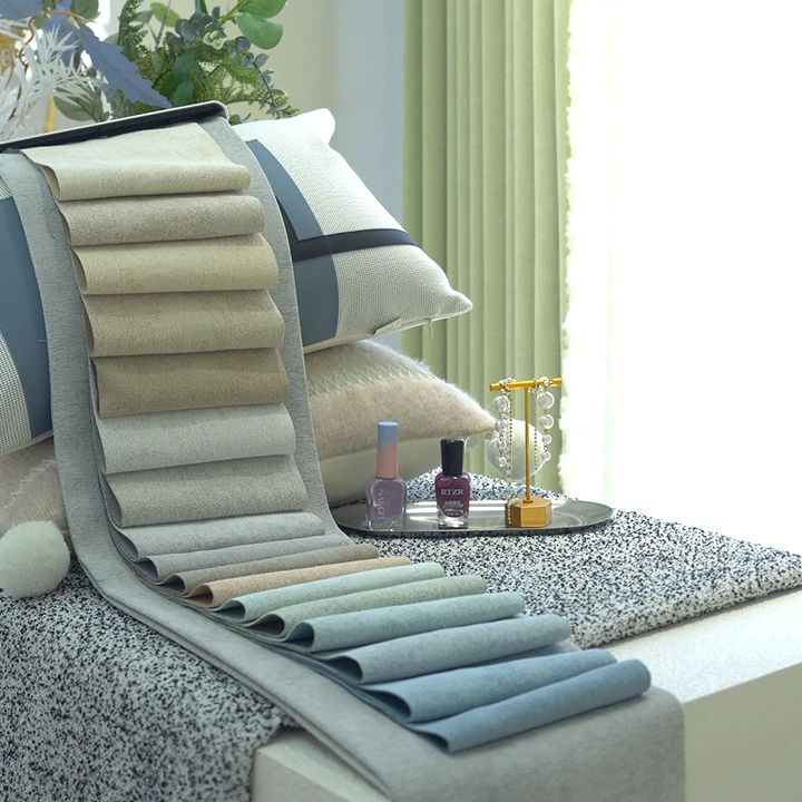 821多姿彩麻 色织提花麻 窗帘经典色织提花纹理面料系列吊卡