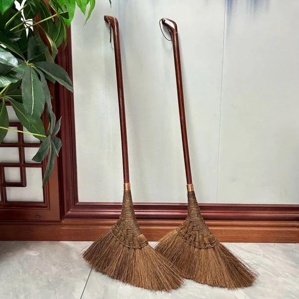 天然耐用手工大扫把农村棕丝扫把家用高端红木棕丝扫把新款扫把