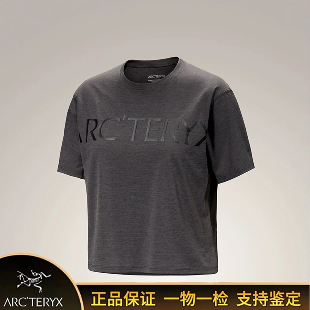 ARC'TERYX/始祖鸟taema crop word  T-Shirt女款速干透气短袖