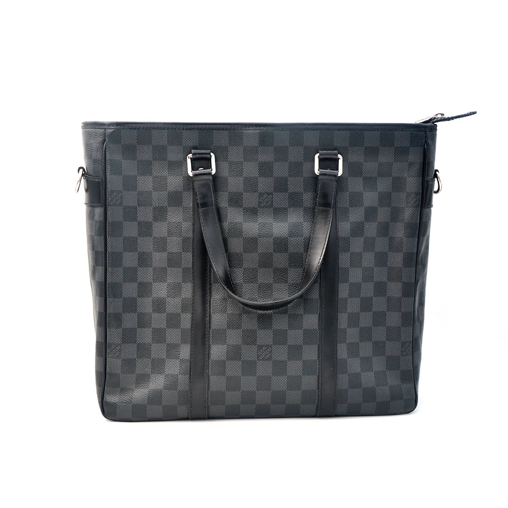 95新 LouisVuitton/路易威登 97新闲置黑棋盘格手提托特包/61326