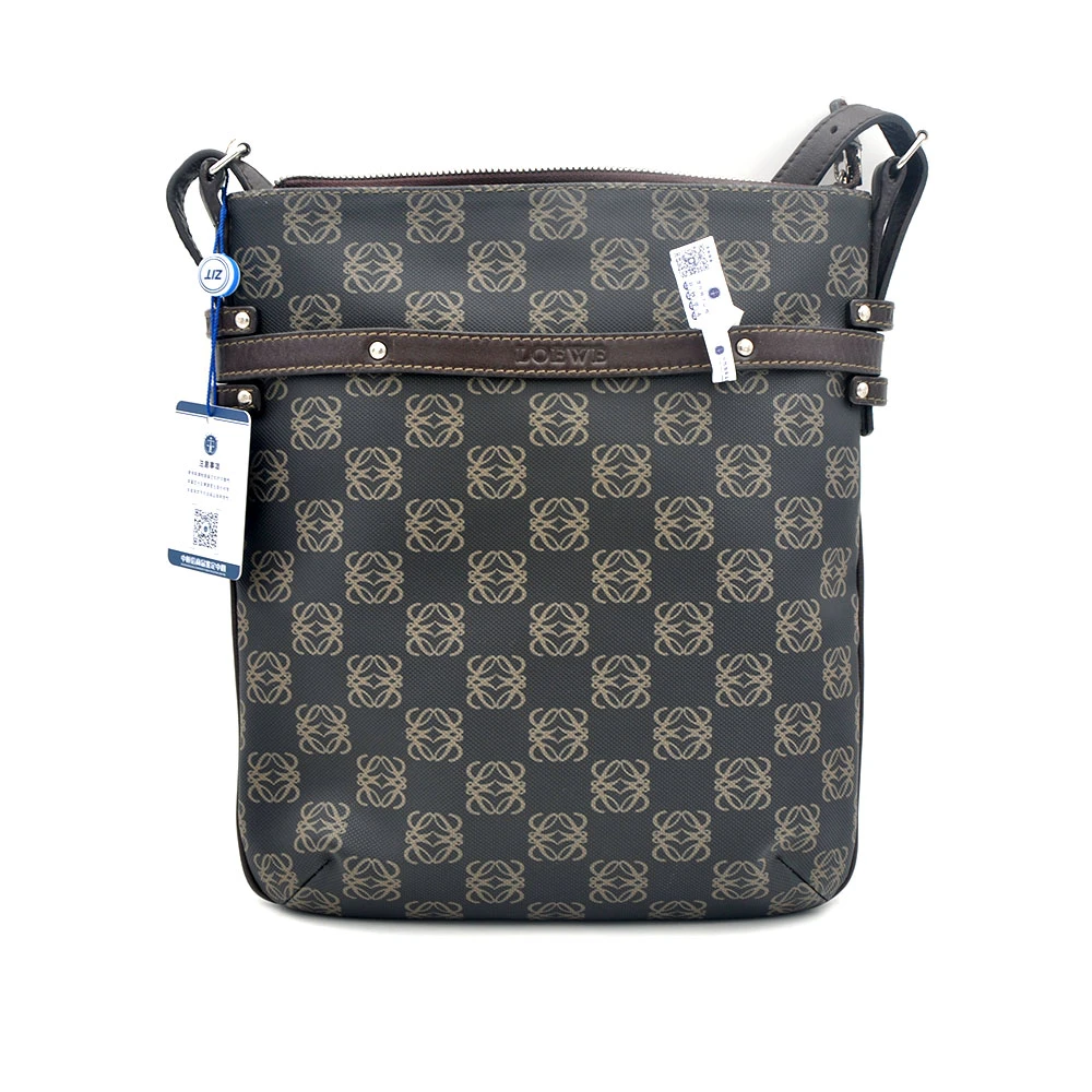 95新 LOEWE/罗意威 97新闲置 老花中号单肩斜挎包22*27/36898