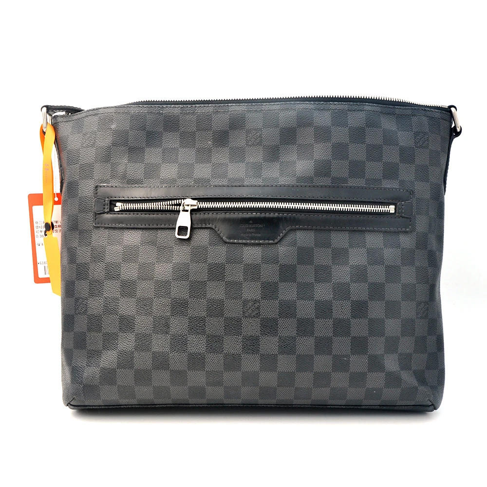 95新 LouisVuitton/路易威登 97新 黑棋盘格单肩斜挎饺子包/36933