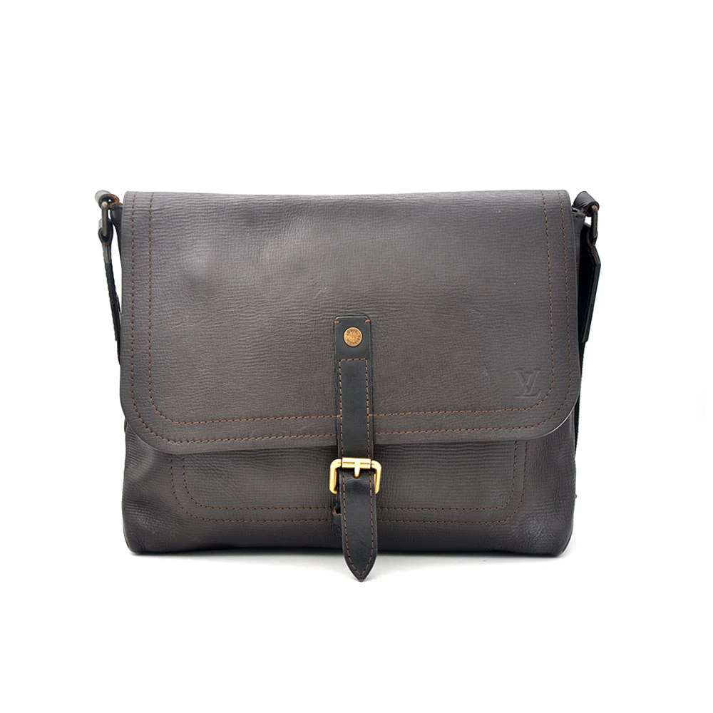 95新 LouisVuitton/路易威登 97新乌木色沙漠戈壁翻盖邮差包85275