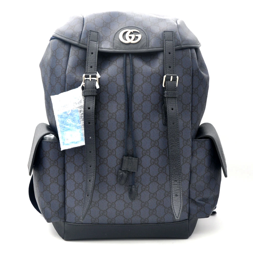 99新 GUCCI/古驰 99新闲置未使用ophidia系列午夜蓝双肩背包32245