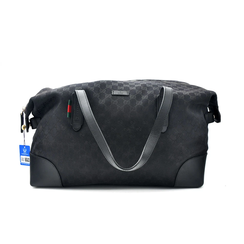 95新 GUCCI/古驰 96新闲置 经典黑老花男士手提旅行袋45＊28/99624