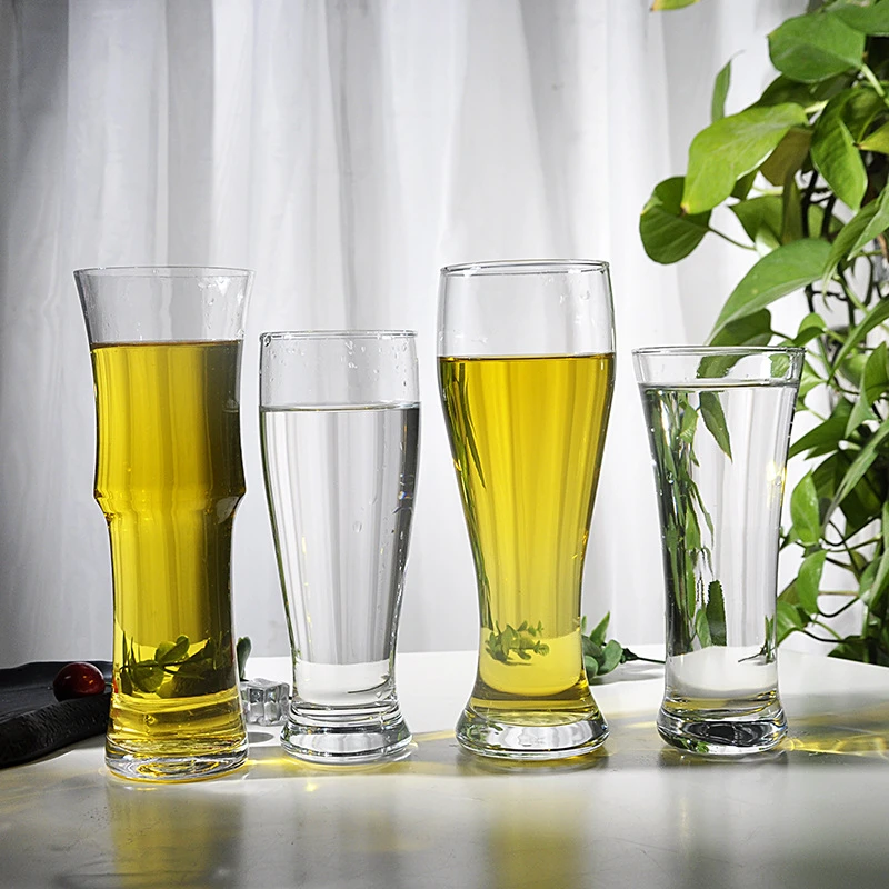一件代发大肚子果汁杯大容量多功能冷饮杯LOGO透明玻璃精酿啤酒杯