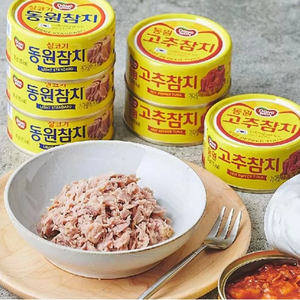 韩国进口东远金枪鱼即食罐头寿司沙拉拌饭食材油浸吞拿鱼罐头