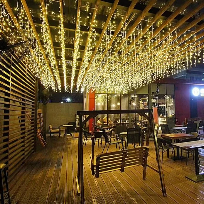 冰条灯LED彩灯闪灯串灯满天星星灯婚庆网红瀑布灯餐厅流水装饰灯