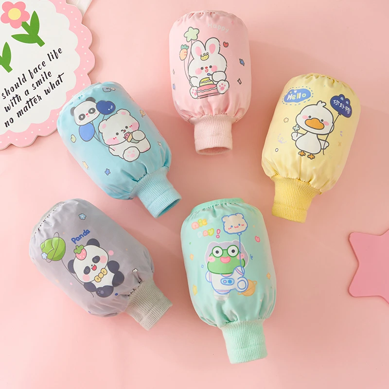 2025新款儿童防水袖套可爱防脏袖头羽绒服套袖秋冬季宝宝耐磨护袖