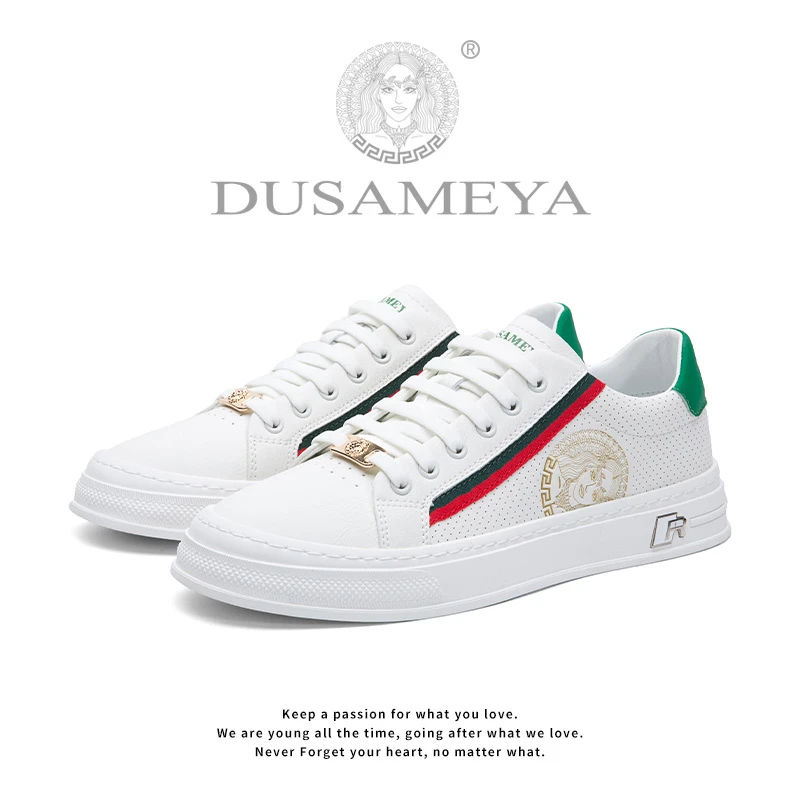 DUSAMEYA/杜莎米娅【品牌】新款轻奢休闲百搭低帮冲孔设计透气板鞋